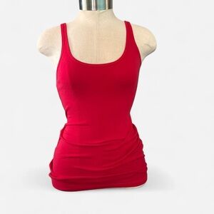 Hollister Bright Red Scoop Neck Tank Top Stretchy 96% Cotton Womens Size Medium